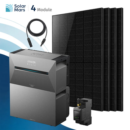 Anker SOLIX Solarbank 3 E2700 Pro Balkonkraftwerk Speicher mit 500Wp Solarmodul und MC4 Solarkabel Set