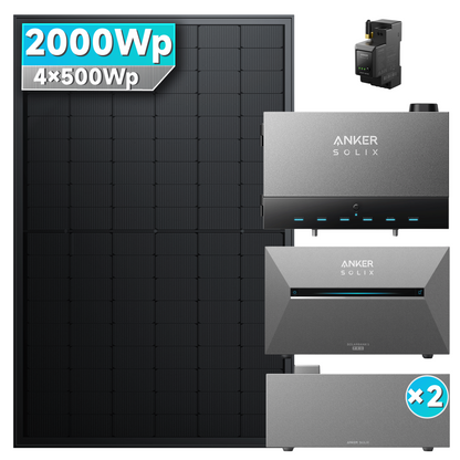 Anker SOLIX Power Dock mit Solarbank 3 E2700 Pro Balkonkraftwerk speicher mit 500W Solarmodul Set