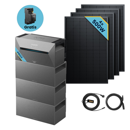 Solarbank 2 E1600 Pro mit 500Wp Bifaziales Solarmodul Set