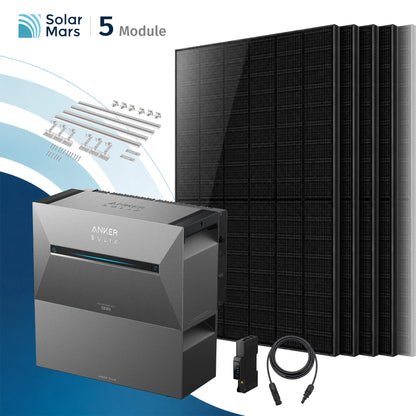 Anker SOLIX Solarbank 3 E2700 Pro Balkonkraftwerk Speicher mit 500Wp Solarmodul und MC4 Solarkabel Set