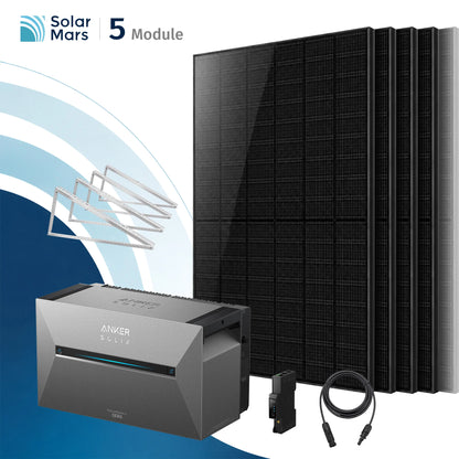 Anker SOLIX Solarbank 3 E2700 Pro Balkonkraftwerk Speicher mit 500Wp Solarmodul und MC4 Solarkabel Set