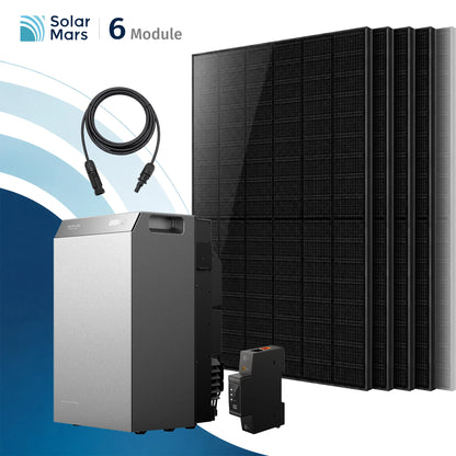 EcoFlow STREAM 5000 Balkonkraftwerk Speicher und 500W Solarmodul Set mit 6 Modulen von Solar Mars.