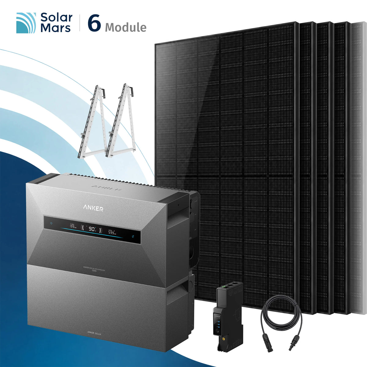 Anker SOLIX Solarbank Max Balkonkraftwerk Speicher mit 500W Solarmodul Set