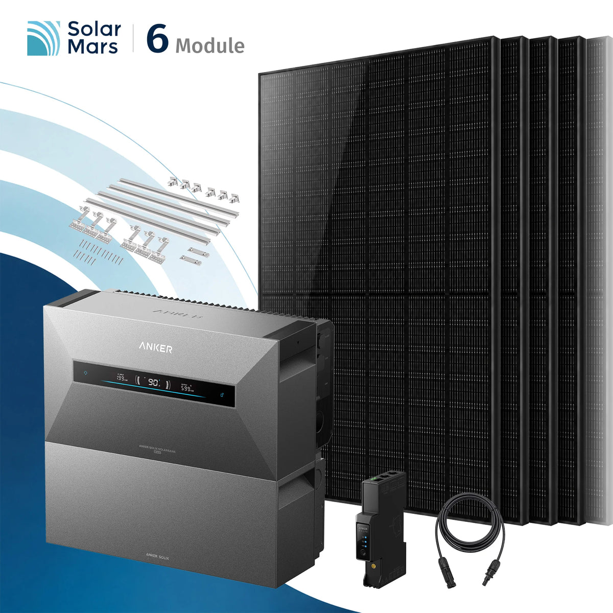 Anker SOLIX Solarbank Max Balkonkraftwerk Speicher mit 500W Solarmodul Set