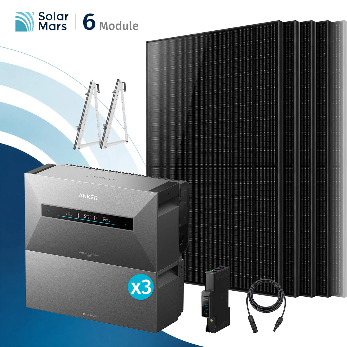 Anker SOLIX Solarbank Max Balkonkraftwerk Speicher mit 500W Solarmodul Set