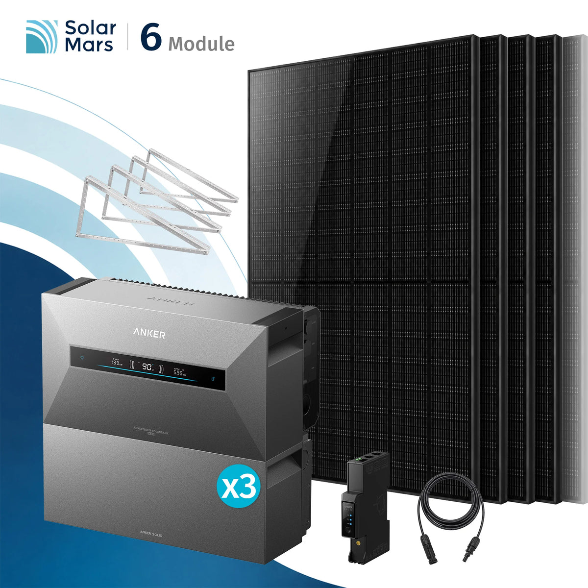 Anker SOLIX Solarbank Max Balkonkraftwerk Speicher mit 500W Solarmodul Set