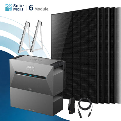 Anker SOLIX Solarbank 3 E2700 Pro Balkonkraftwerk Speicher mit 500Wp Solarmodul und MC4 Solarkabel Set