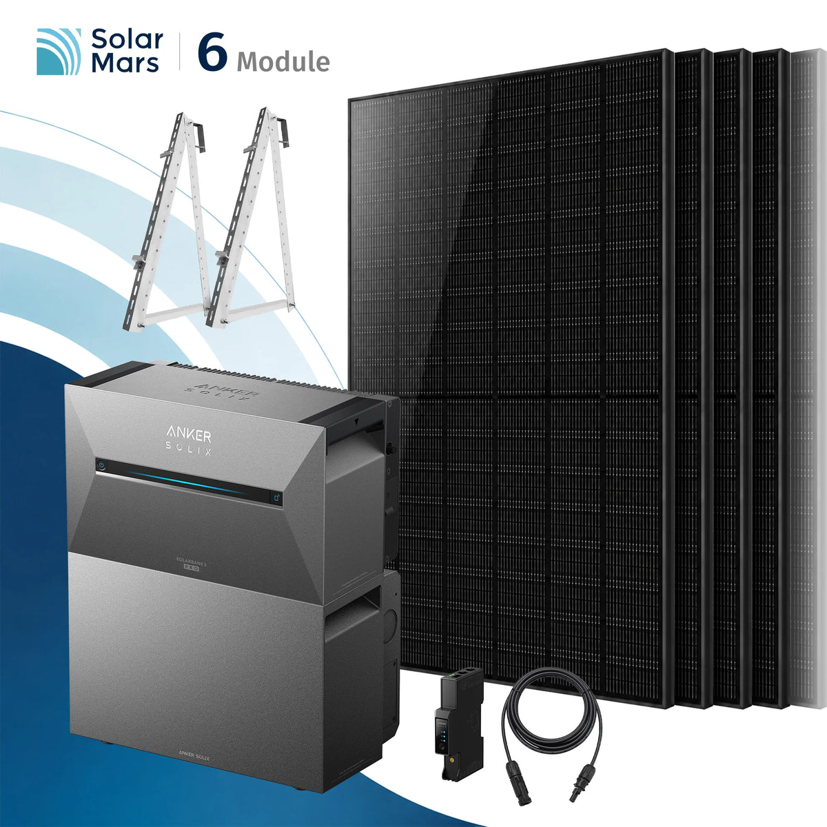 Anker SOLIX Solarbank 3 E2700 Pro Balkonkraftwerk Speicher mit 500Wp Solarmodul und MC4 Solarkabel Set
