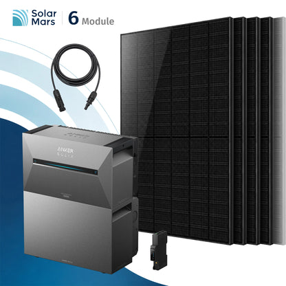 Anker SOLIX Solarbank 3 E2700 Pro Balkonkraftwerk Speicher mit 500Wp Solarmodul und MC4 Solarkabel Set