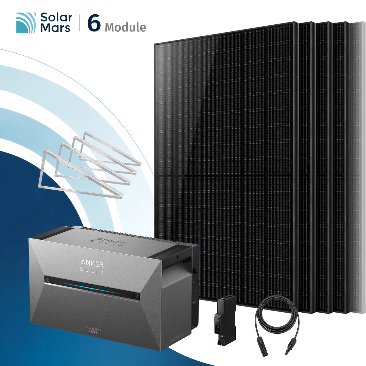 Anker SOLIX Solarbank 3 E2700 Pro Balkonkraftwerk Speicher mit 500Wp Solarmodul und MC4 Solarkabel Set
