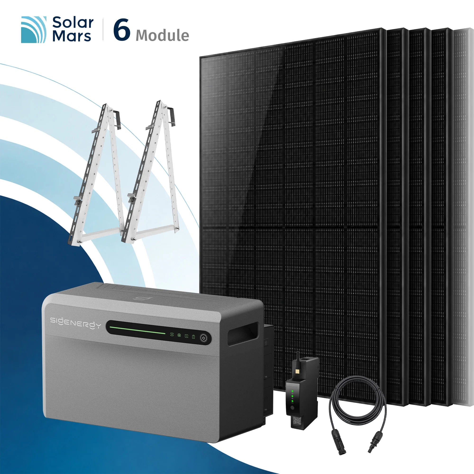 Sigenergy SigenMate 2700 Ultra Balkonkraftwerk Set mit 6 Solarmodulen und Speicher für effiziente Solarenergie