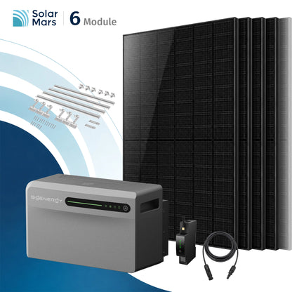 Sigenergy SigenMate 2700 Ultra Balkonkraftwerk Set mit 6 Solarmodulen und Speicher für erneuerbare Energien.