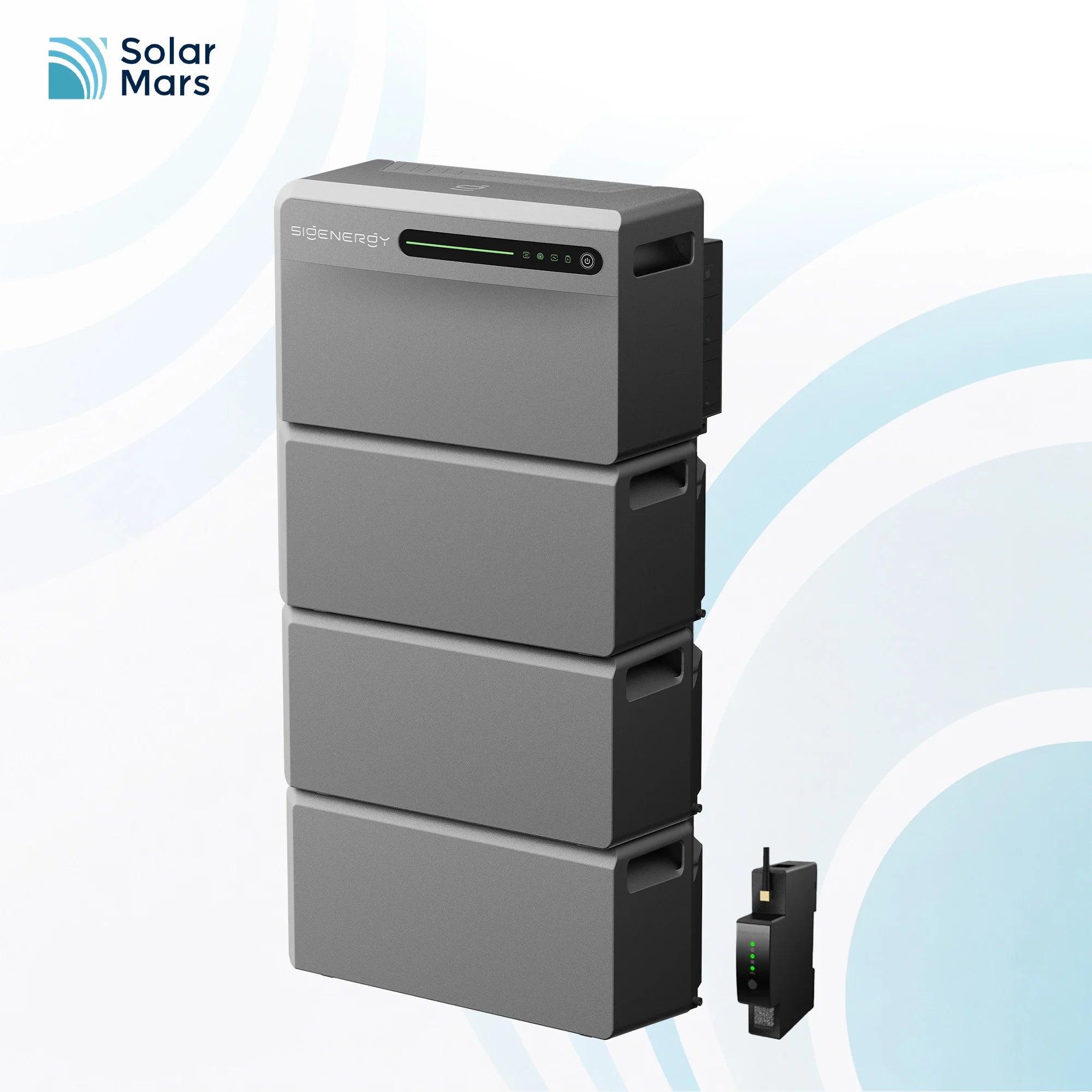 Sigenergy SigenMate 2700 Ultra Speicher 2700Wh inklusive Smart Meter in grauer Ausführung.