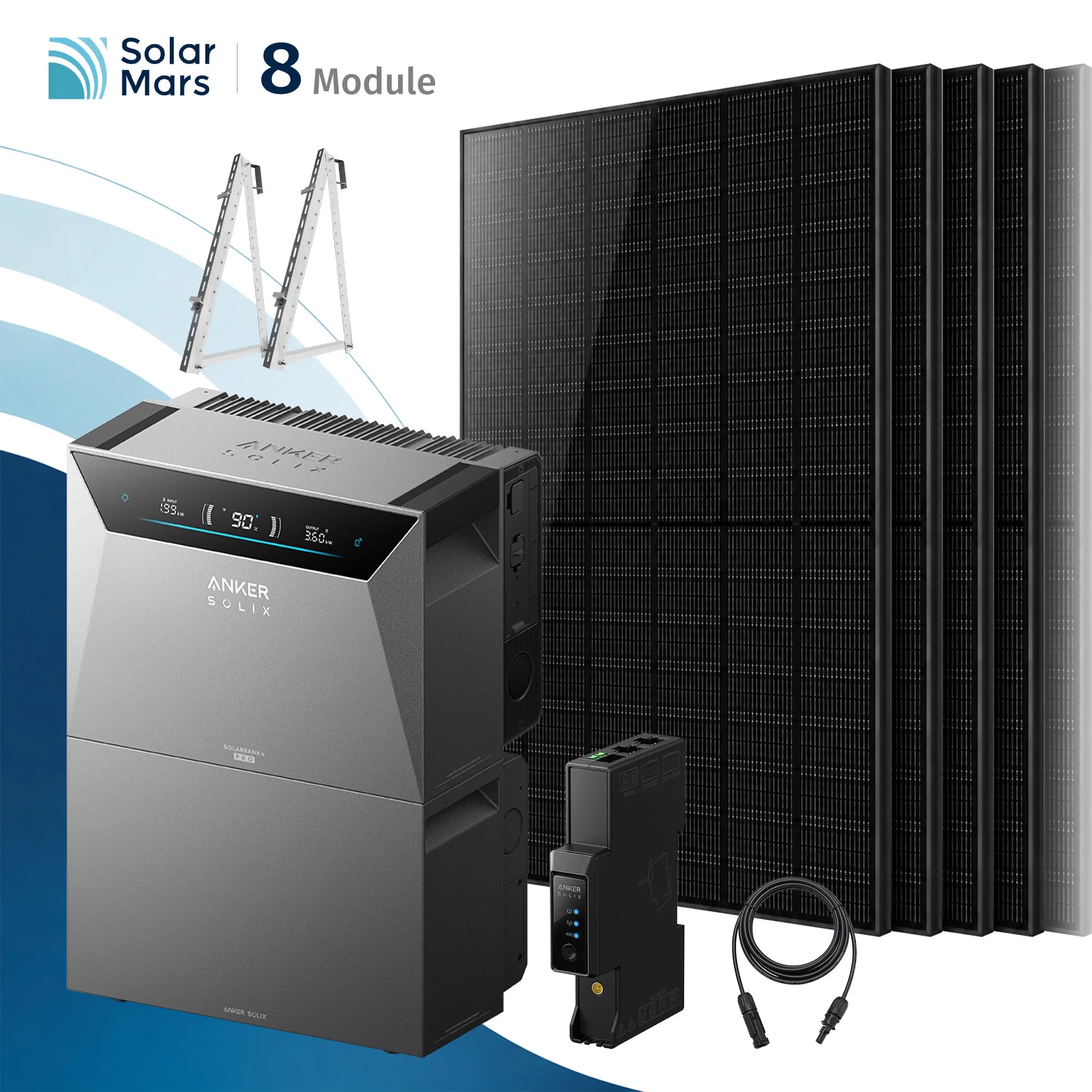 Anker SOLIX Solarbank 4 E5000 Pro Balkonkraftwerk Speicher mit 500W Solarmodul Set