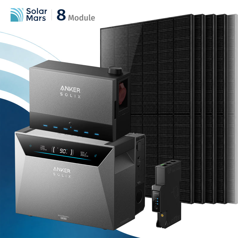 Anker SOLIX Power Dock mit Solarbank 4 E5000 Pro Balkonkraftwerk Speicher mit 500W Solarmodul Set