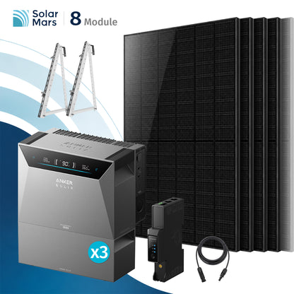 Anker SOLIX Solarbank 4 E5000 Pro Balkonkraftwerk Speicher mit 500Wp Solarmodul Set