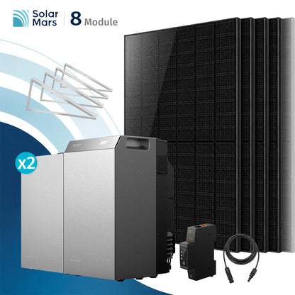 EcoFlow STREAM 5000 Balkonkraftwerk Speicher Set mit 2 x Solarmodulen und Montagesystem.