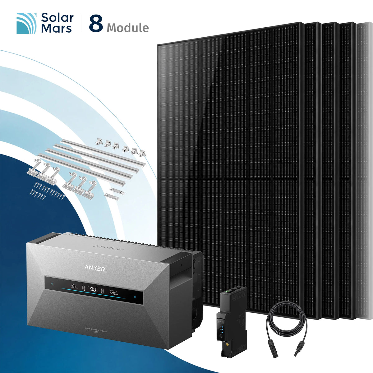 Anker SOLIX Solarbank Max Balkonkraftwerk Speicher mit 500W Solarmodul Set
