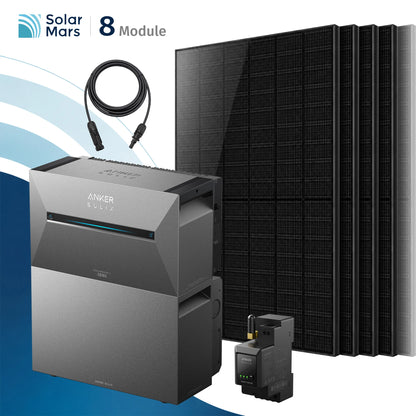 Anker SOLIX Solarbank 3 E2700 Pro Balkonkraftwerk Speicher mit 500Wp Solarmodul und MC4 Solarkabel Set