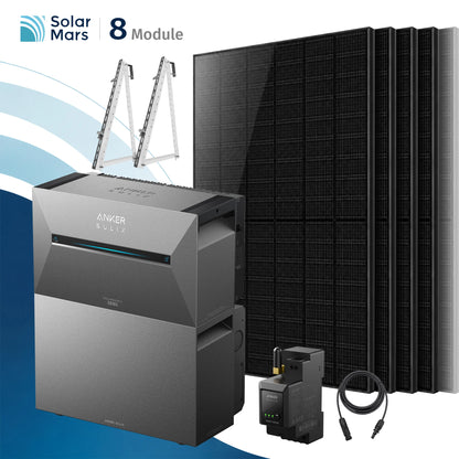 Anker SOLIX Solarbank 3 E2700 Pro Balkonkraftwerk Speicher mit 500Wp Solarmodul und MC4 Solarkabel Set