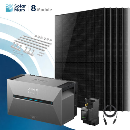 Anker SOLIX Solarbank 3 E2700 Pro Balkonkraftwerk Speicher mit 500Wp Solarmodul und MC4 Solarkabel Set