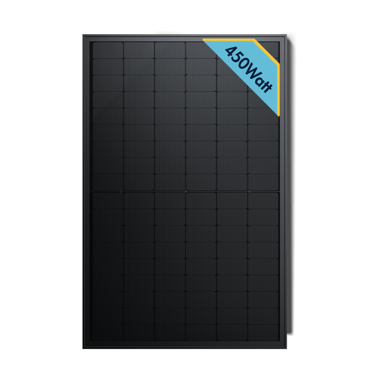 Sunpro 450W Solarpanel Glas-Glas Module für Balkonkraftwerk Topcon Bifazial Full Black