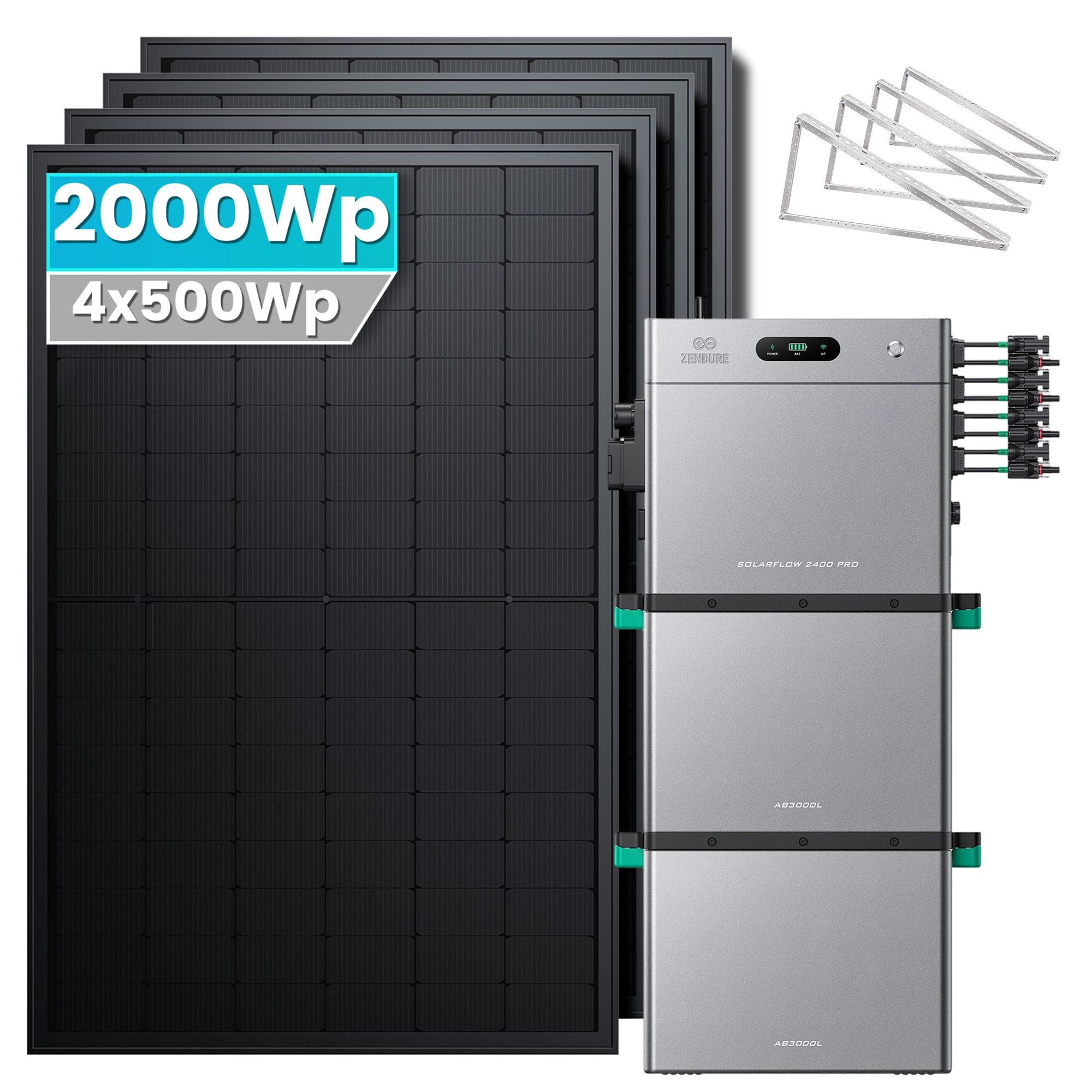 Zendure SolarFlow 2400 Pro Stromspeicher 2,4kWh Komplettsystem