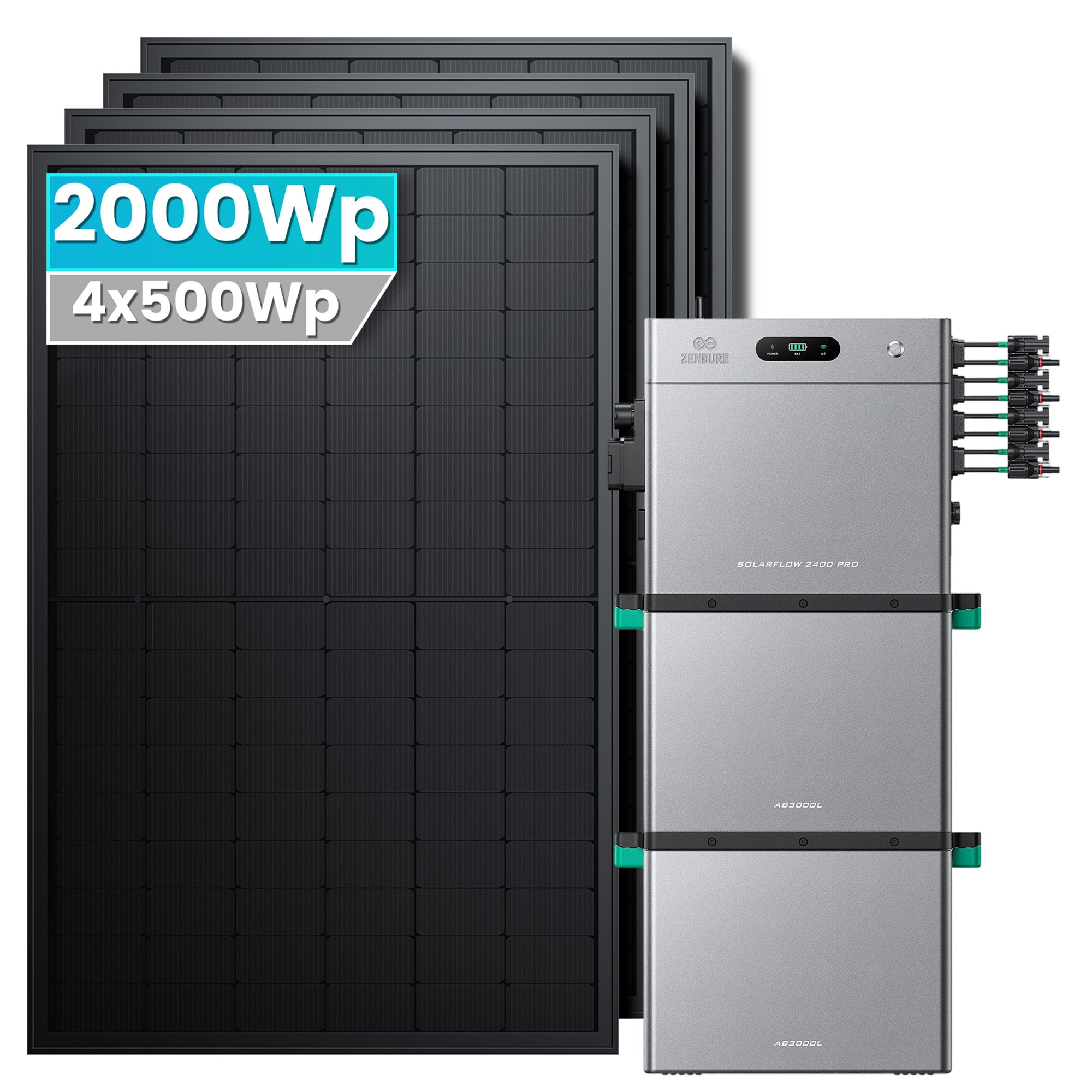 Zendure SolarFlow 2400 Pro Stromspeicher 2,4kWh Komplettsystem