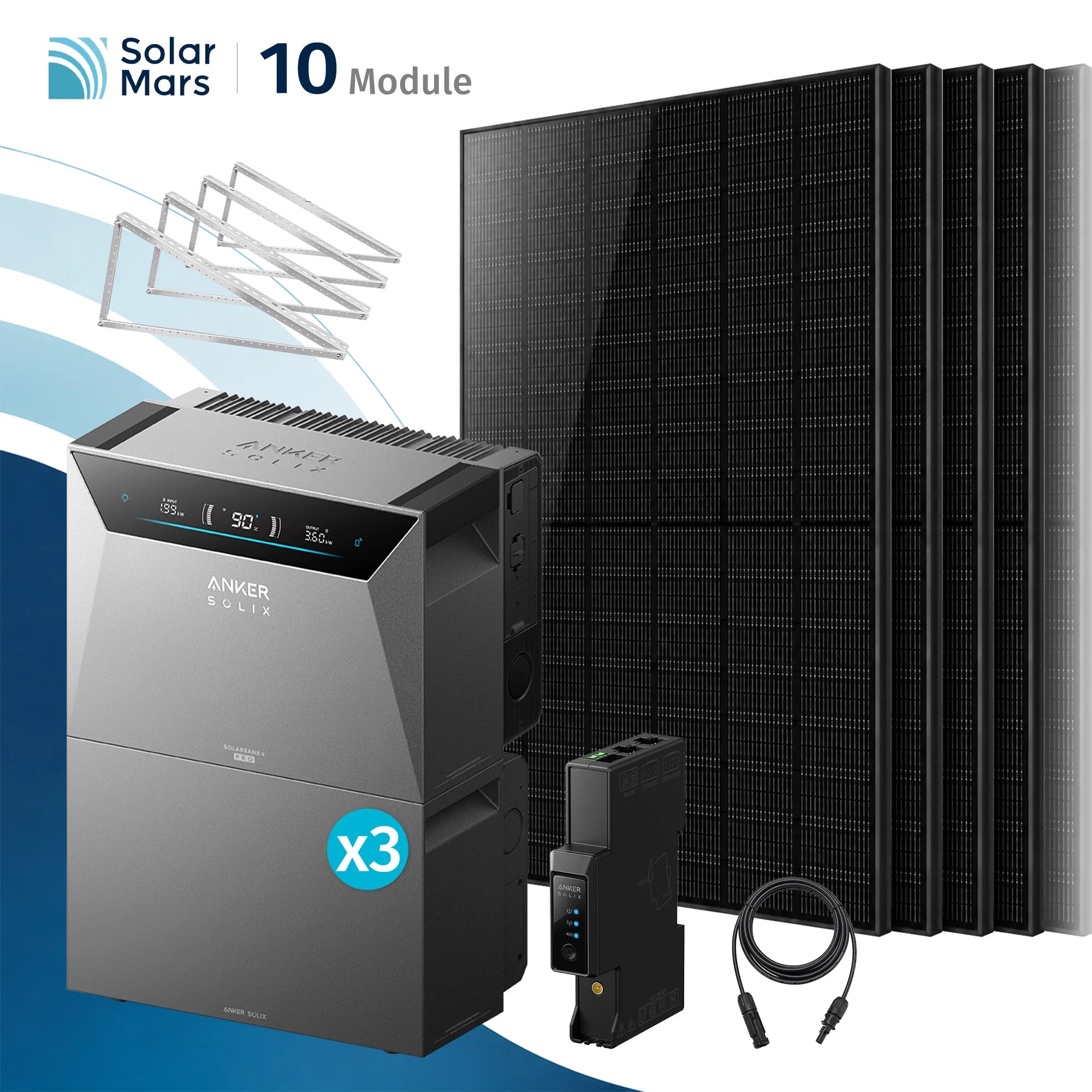 Anker SOLIX Solarbank 4 E5000 Pro Balkonkraftwerk Speicher mit 500W Solarmodul Set