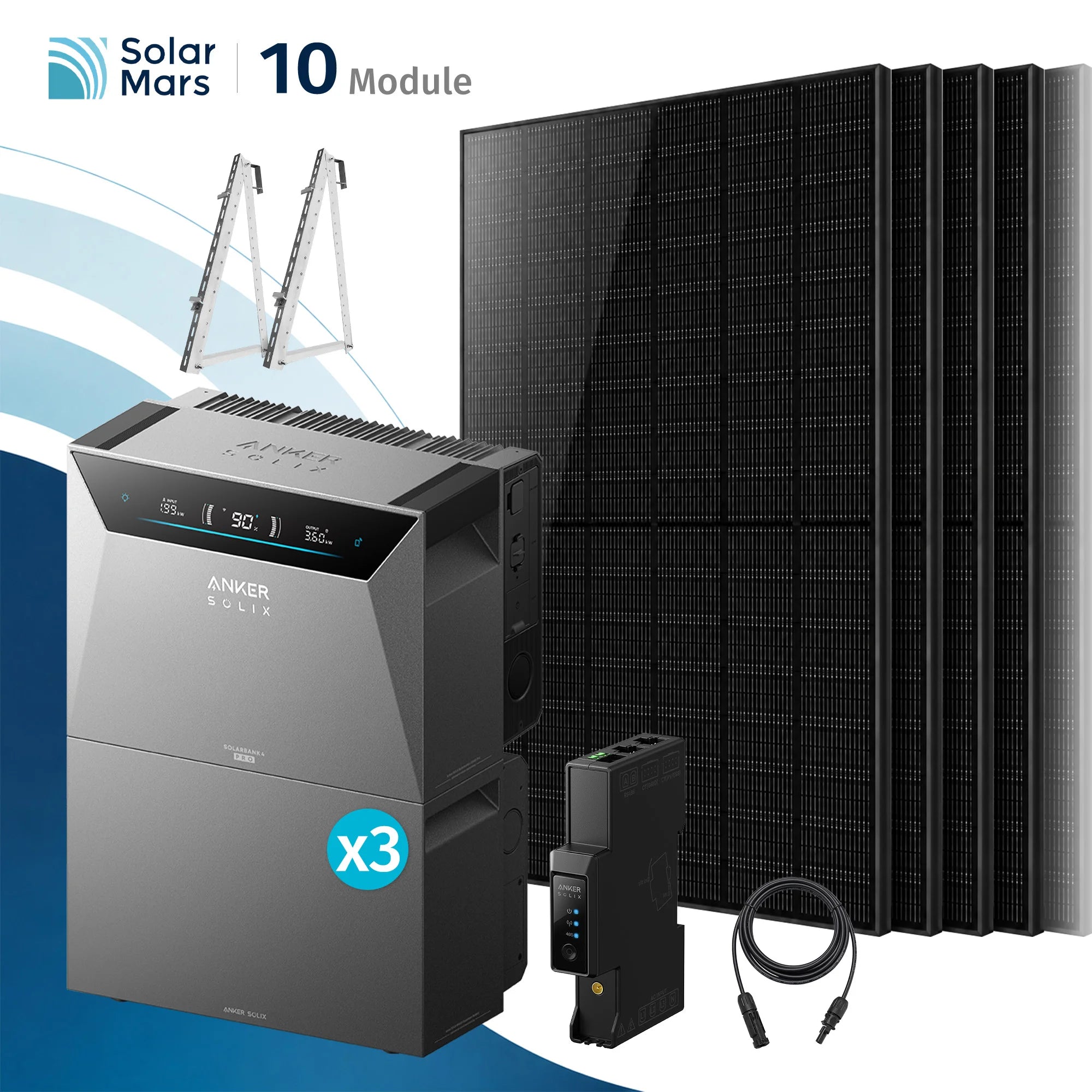 Anker SOLIX Solarbank 4 E5000 Pro Balkonkraftwerk Speicher mit 500W Solarmodul Set