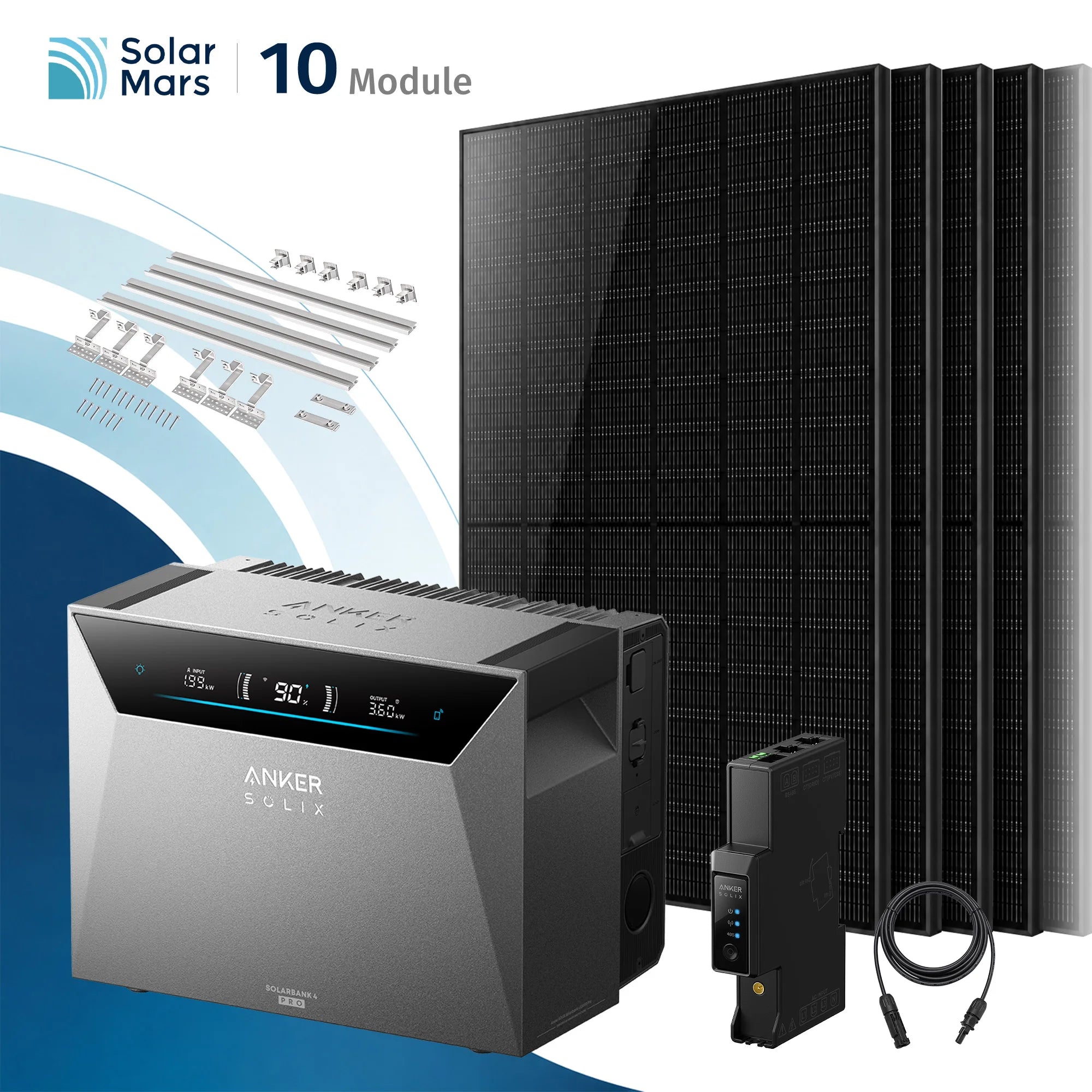 Anker SOLIX Solarbank 4 E5000 Pro Balkonkraftwerk Speicher mit 500W Solarmodul Set