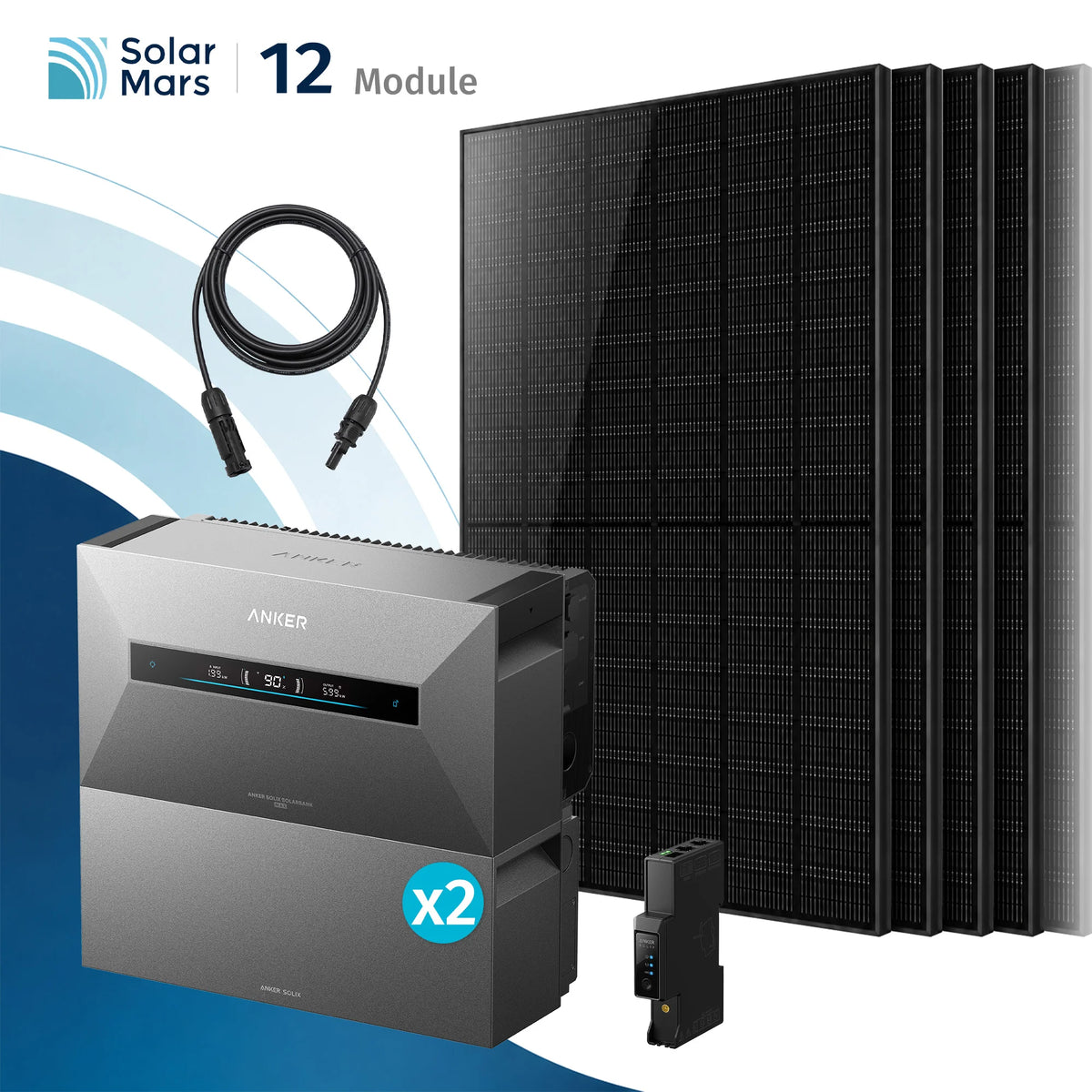 Anker SOLIX Solarbank Max Balkonkraftwerk Speicher mit 500W Solarmodul Set