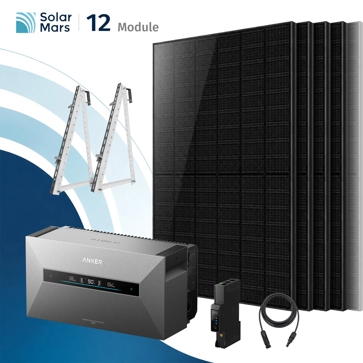 Anker SOLIX Solarbank Max Balkonkraftwerk Speicher mit 500W Solarmodul Set