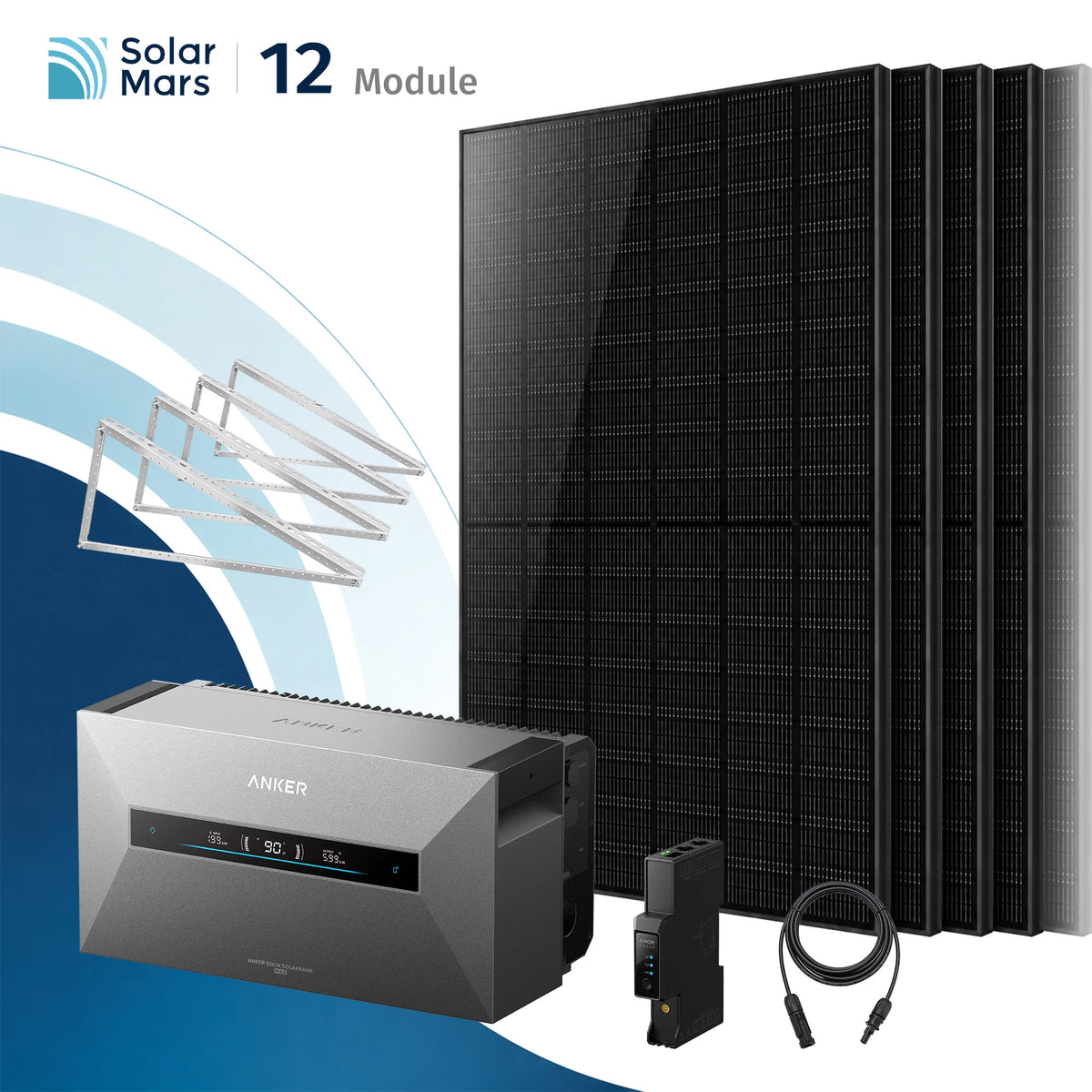 Anker SOLIX Solarbank Max Balkonkraftwerk Speicher mit 500W Solarmodul Set