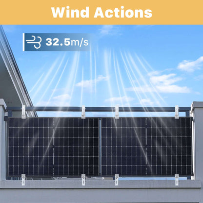 Neu Solarmodul Balkon Halterung für den Flachdach, Garten und Wand, Solarpanel Halterung, 0%MwSt bei Windgeschwindigkeit 32.5m/s.