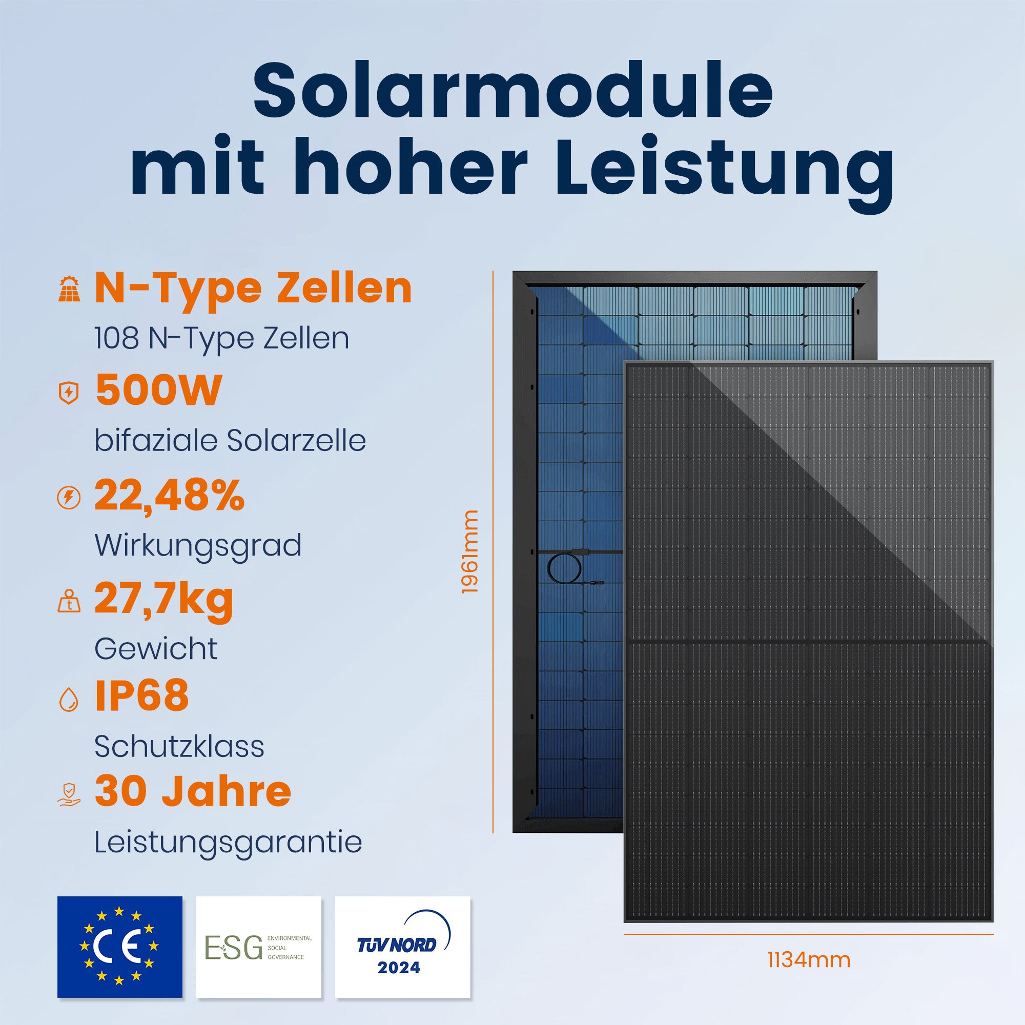 Balkonkraftwerk 4000 Watt mit Speicher Anker SOLIX Solarbank 3 E2700 Pro mit 8x500Wp Solarmodule und MC4 Solarkabel Set