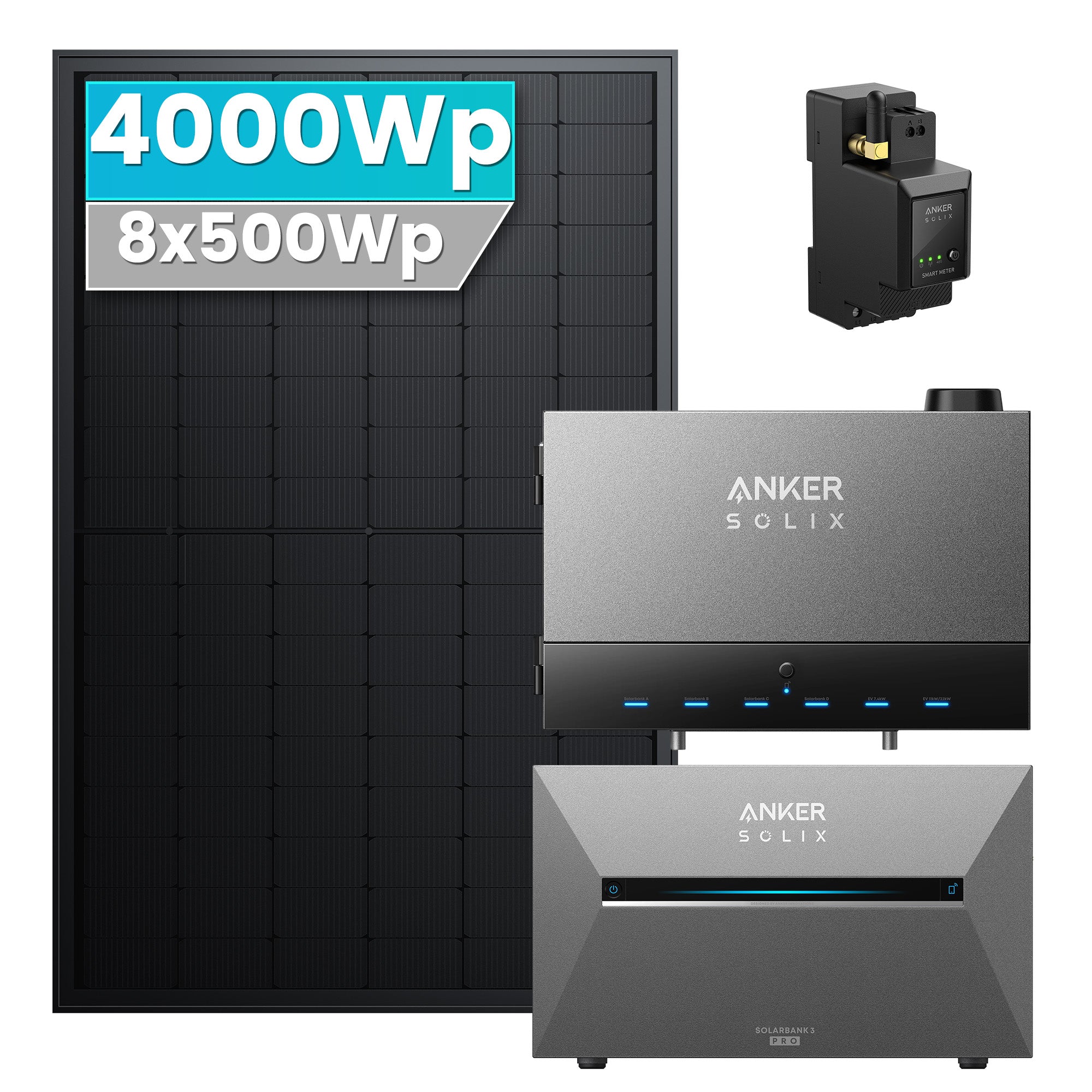 Anker SOLIX Power Dock mit Solarbank 3 E2700 Pro Balkonkraftwerk Speicher mit 500W Solarmodul Set