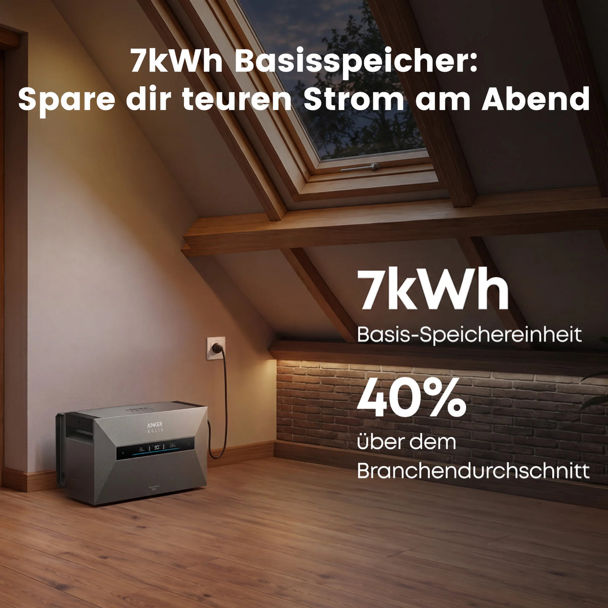 Anker SOLIX Solarbank Max AC Speicher 7 kWh – AC Gekoppelter Stromspeicher für Dach-PV-Anlagen, Plug & Play