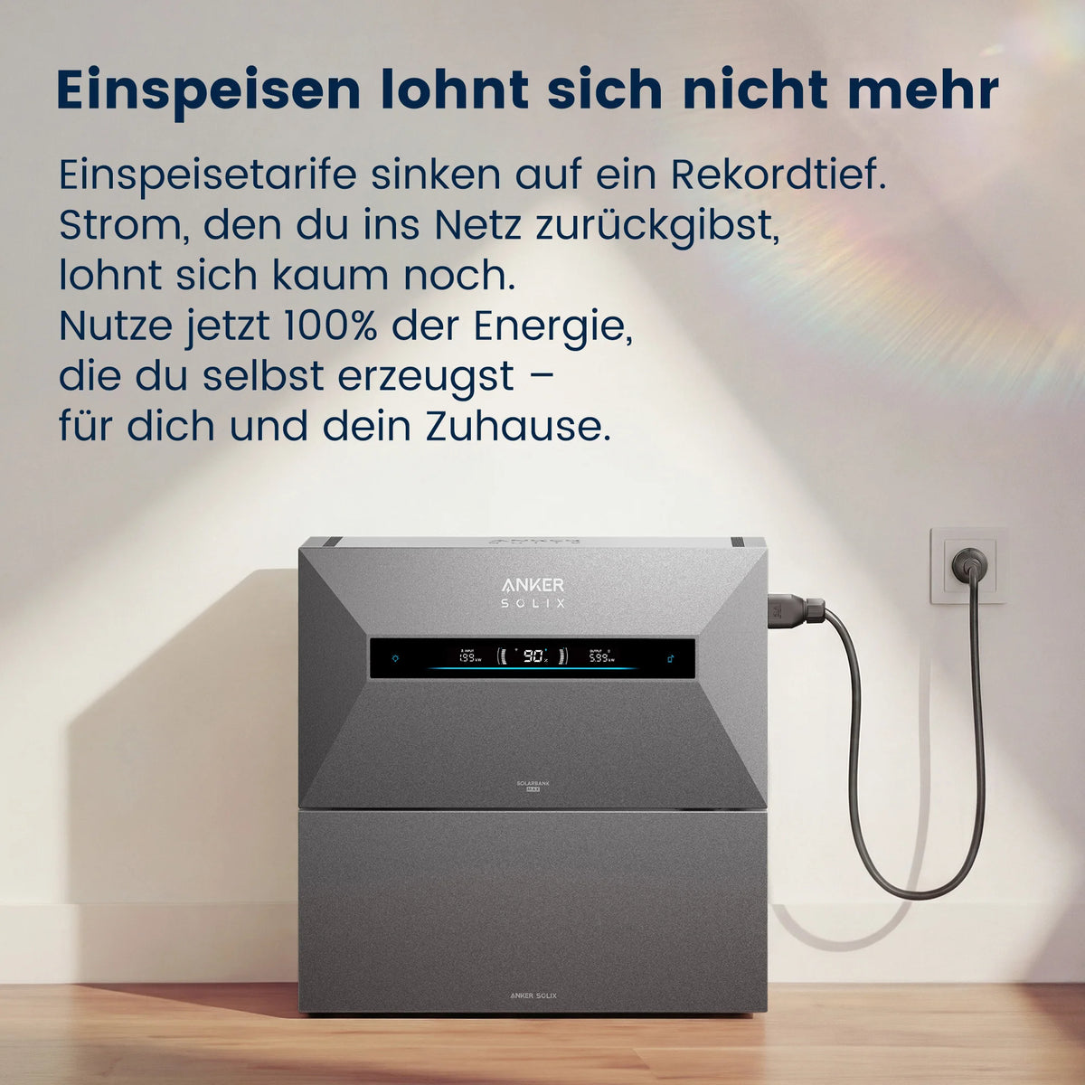 Anker SOLIX Solarbank Max AC Speicher 7 kWh – AC Gekoppelter Stromspeicher für Dach-PV-Anlagen, Plug & Play
