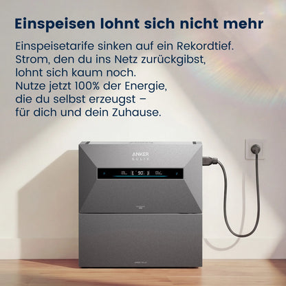 Anker SOLIX Solarbank Max AC Speicher 7 kWh – AC Gekoppelter Stromspeicher für Dach-PV-Anlagen, Plug & Play