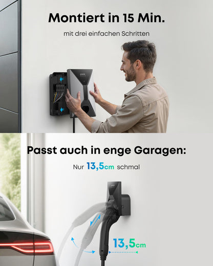 Anker SOLIX V1 Smartes Ladegerät für E-Autos - 7.4kW/11kW/22kW, Steckdosenversion und Kabelversion