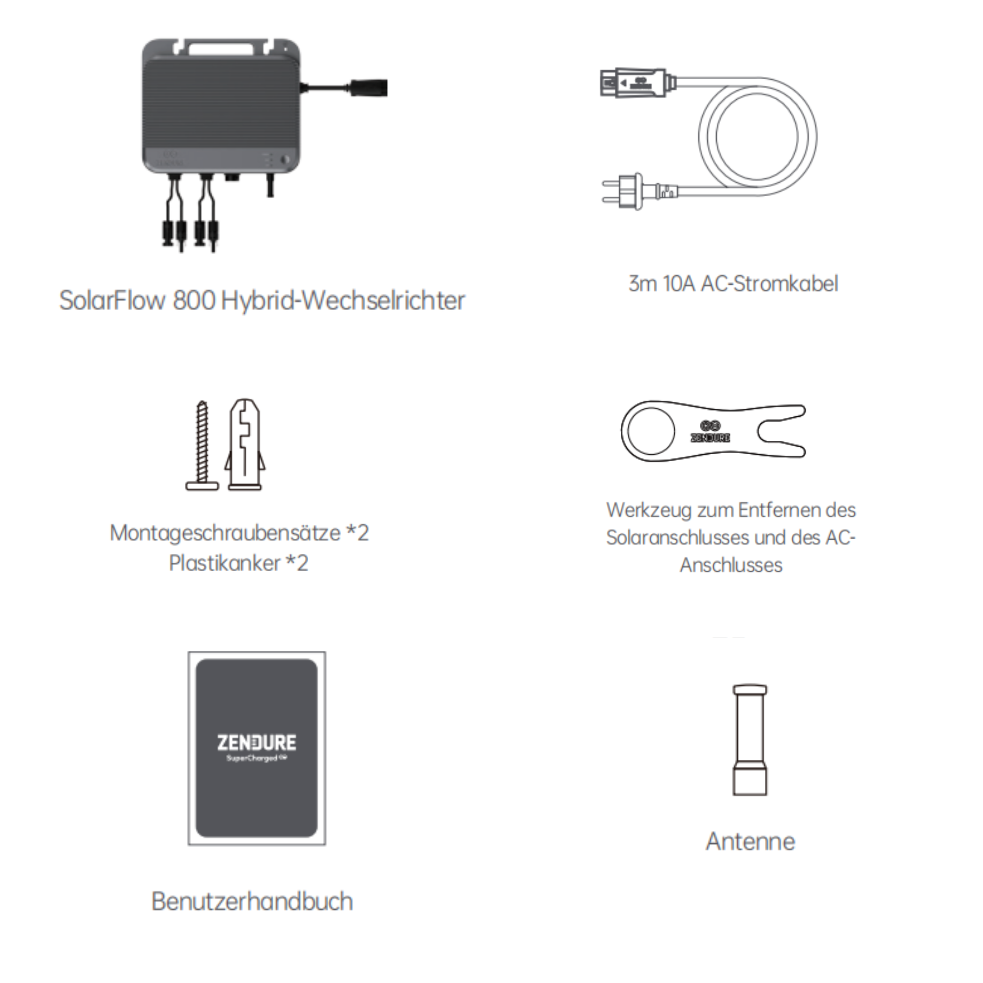 Balkonkraftwerk mit Zendure SolarFlow 800 Hybrid-Wechselrichter