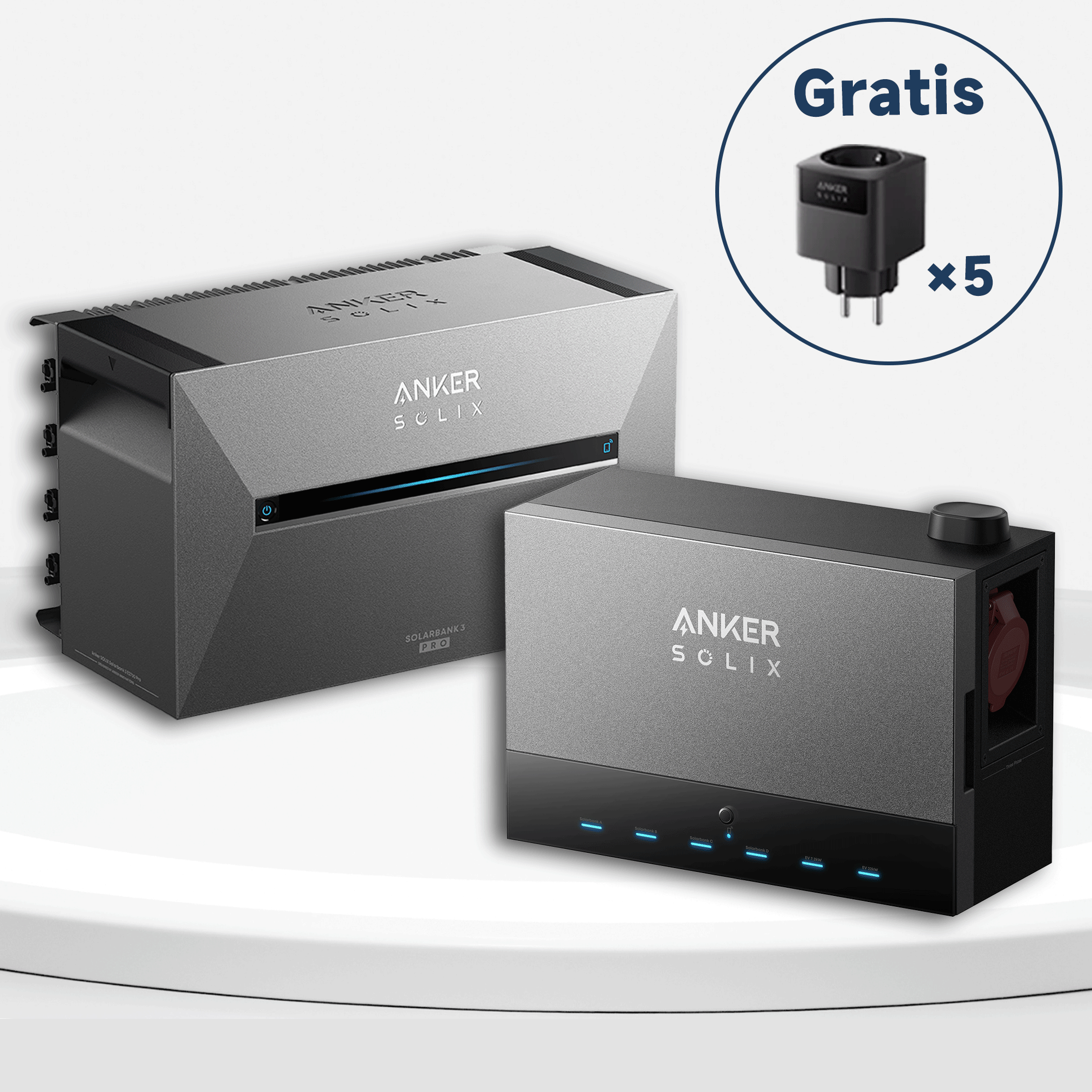 Anker Solix Power Dock mit Solarbank E2700 PRO3 and BP2700 Erweiterungsakku Menge wählbar