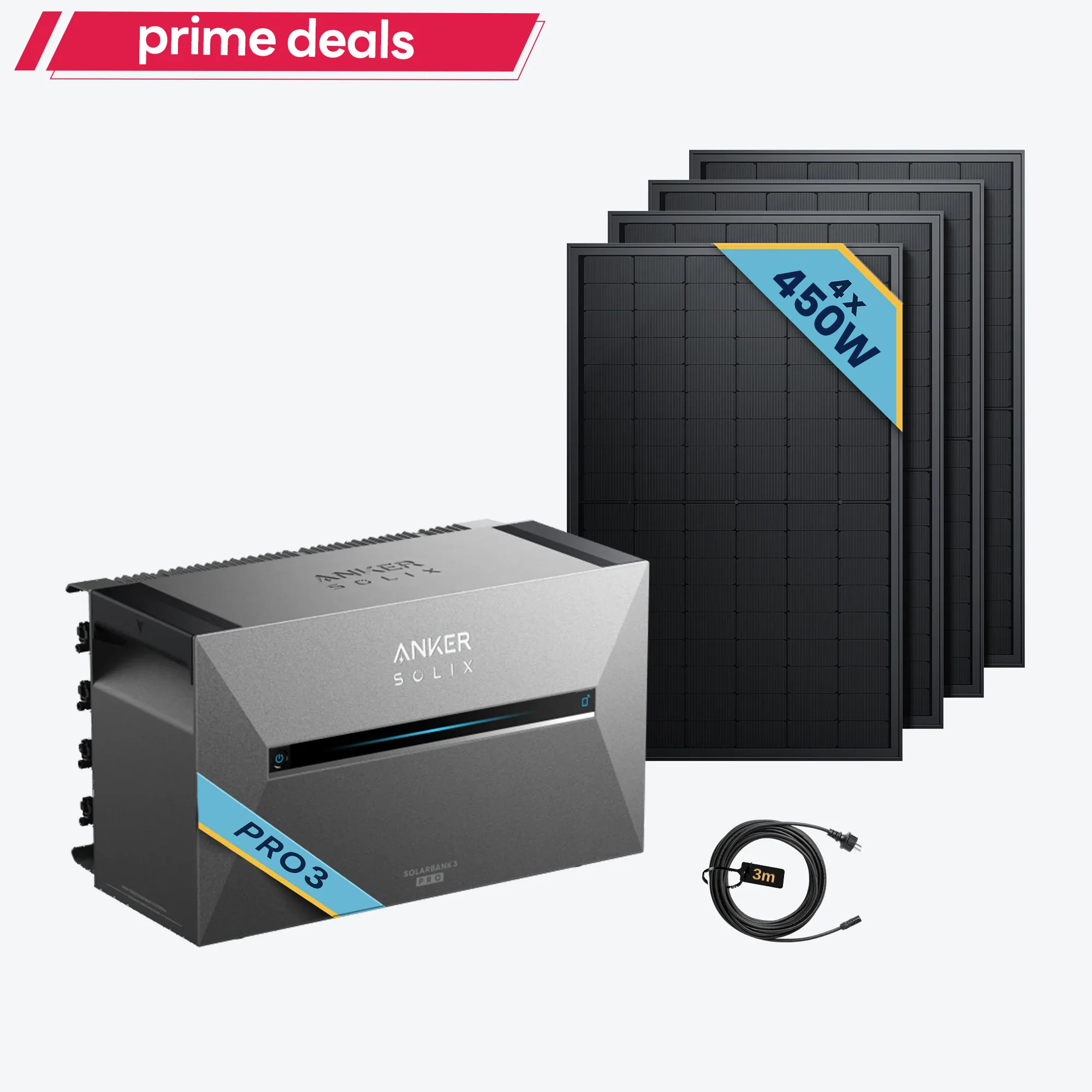 Solarbank 3 E2700 Pro Kraftwerk mit 450Wp Solarmodul Basic-Set Abholung möglich