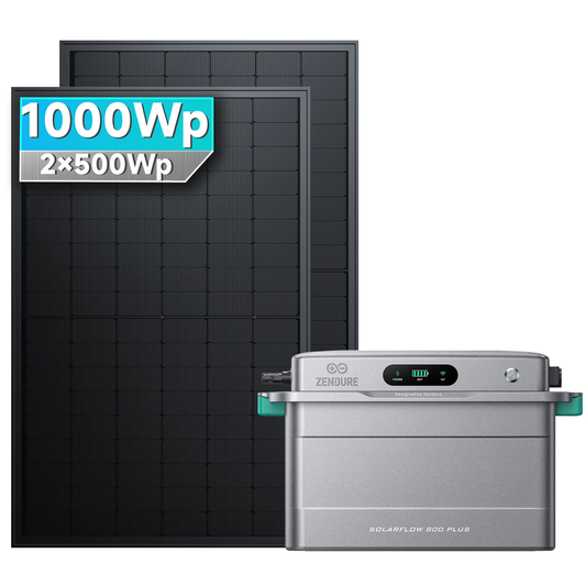 Zendure SolarFlow 800 Plus Solarset mit 1000Wp (2×500Wp) 