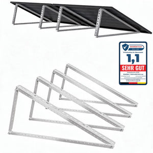 Solarmodul Halterung, Solarpanel Halterung für Garten/Flachdach/Fassade made in China, für 2 Solarmodule, 0% MwSt.
