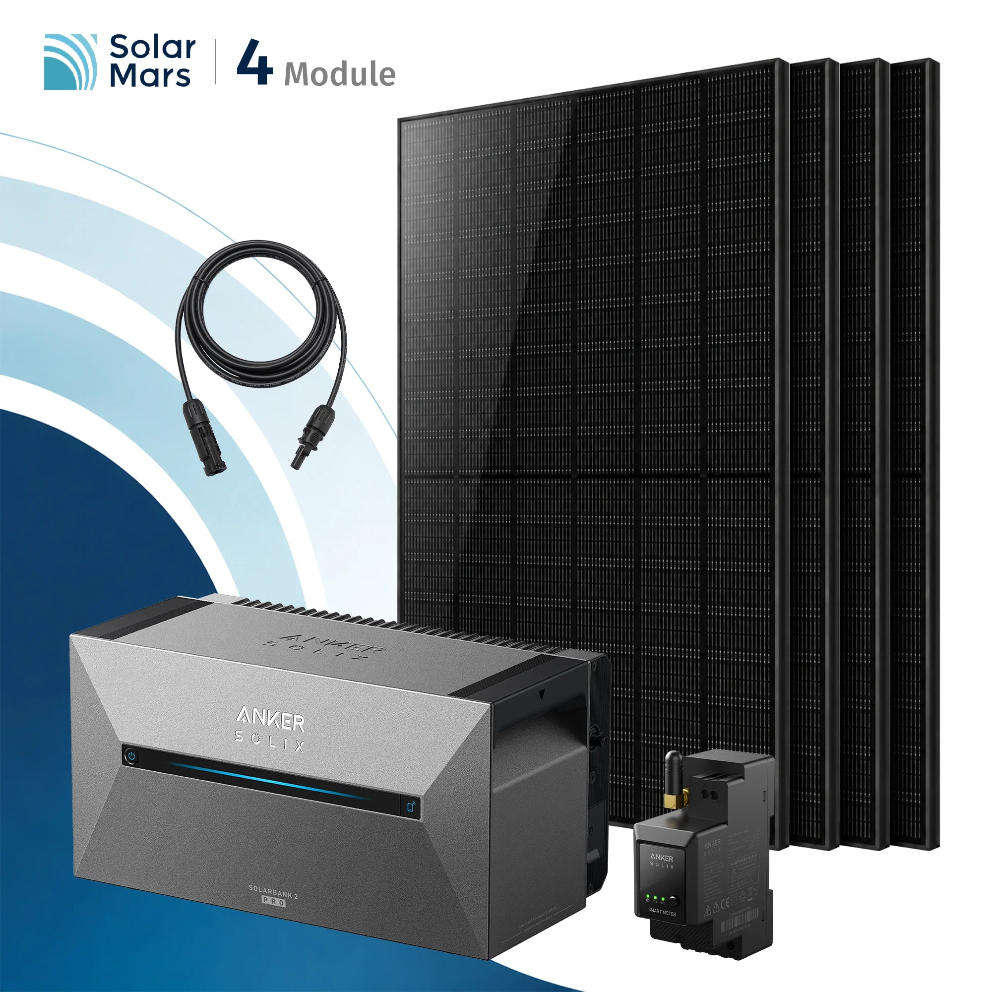 Balkonkraftwerk 2000 Watt mit Speicher Anker SOLIX Solarbank 2 E1600 Pro Komplettsystem Set