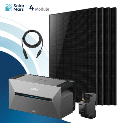 Balkonkraftwerk 2000 Watt mit Speicher Anker SOLIX Solarbank 2 E1600 Pro Komplettsystem Set