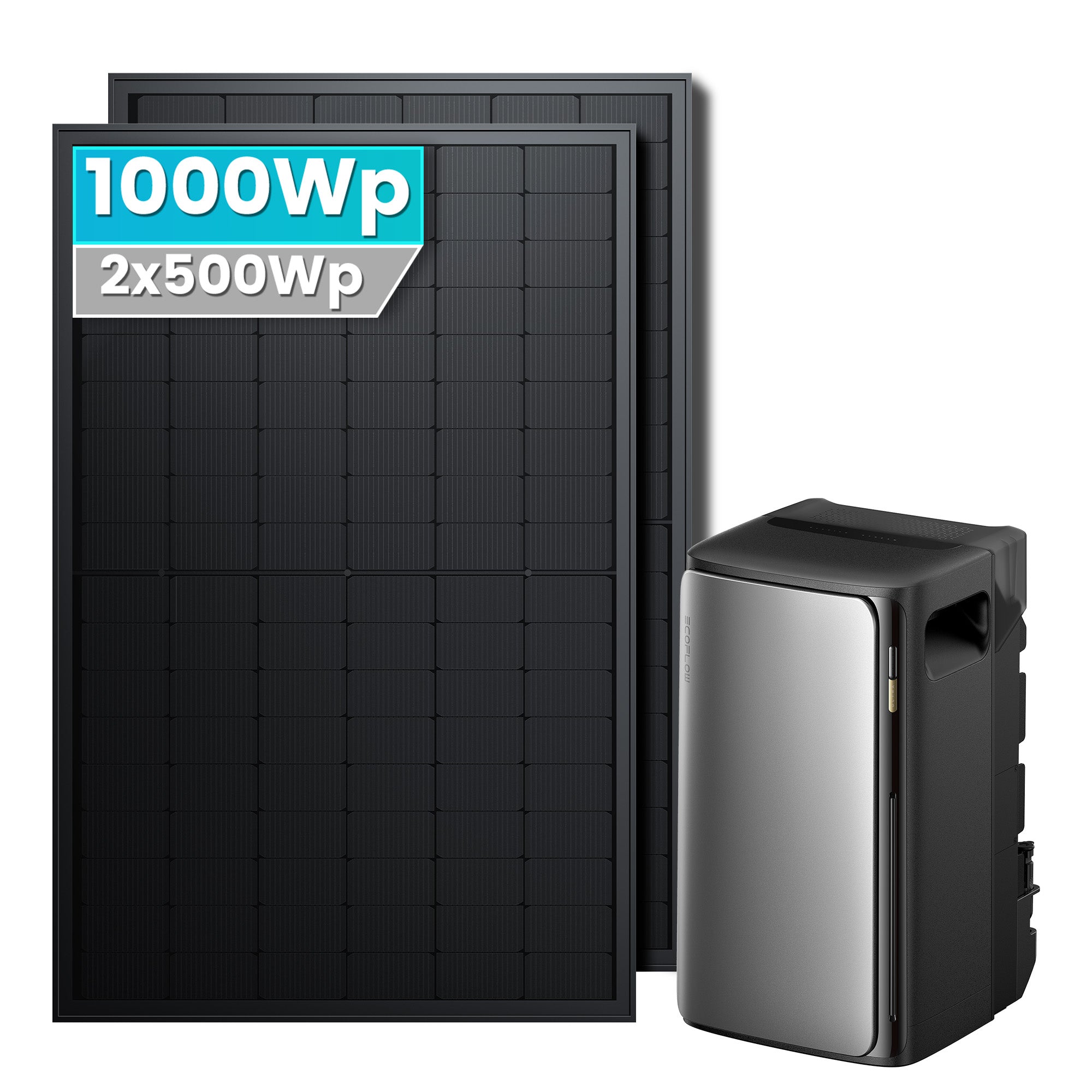 EcoFlow Stream Ultra 1000-Watt-Peak-Solarsystem mit zwei 500-Watt-Solarmodulen und 1,92-kWh-LiFePO4-Batterie, unterstützt AI-gesteuerte TOU-Optimierung und Plug-and-Play-Installation, ideal für Balkon- oder Heimphotovoltaik-Anwendungen