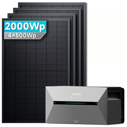 Anker SOLIX Solarbank 2 E1600 Pro mit 500Wp Bifaziales Solarmodul Basic Set
